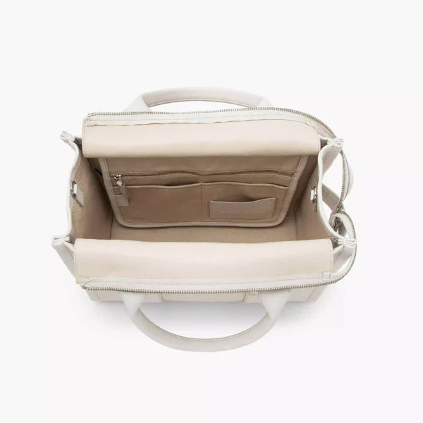 The Marc Jacobs Medium Tote Bag Leather Cotton Silver - Image 7
