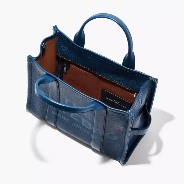 The Marc Jacobs Medium Tote Bag Leather Blue Sea - Image 5