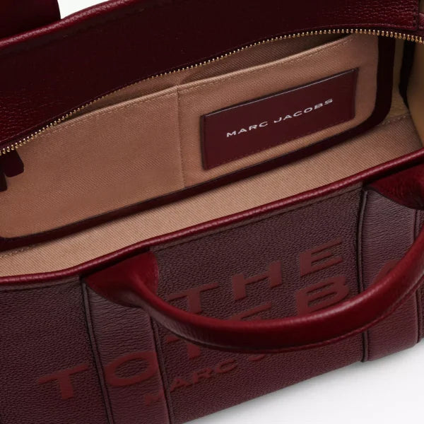 The Marc Jacobs Medium Tote Bag Leather Cherry - Image 6