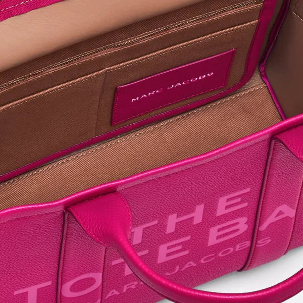 The Marc Jacobs Medium Tote Bag Leather Lipstick Pink - Image 6