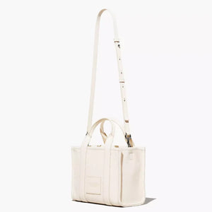 The Marc Jacobs Small Tote Bag Leather Cotton Silver - Image 3
