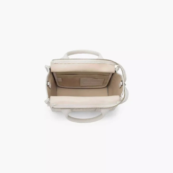 The Marc Jacobs Small Tote Bag Leather Cotton Silver - Image 7