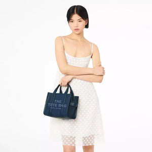 The Marc Jacobs Small Tote Bag Leather Blue Sea - Image 2
