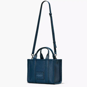 The Marc Jacobs Small Tote Bag Leather Blue Sea - Image 3