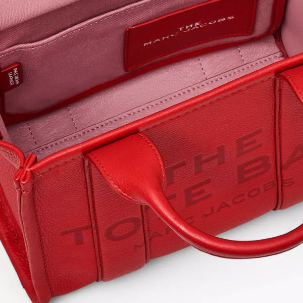 The Marc Jacobs Small Tote Bag Leather True Red - Image 6