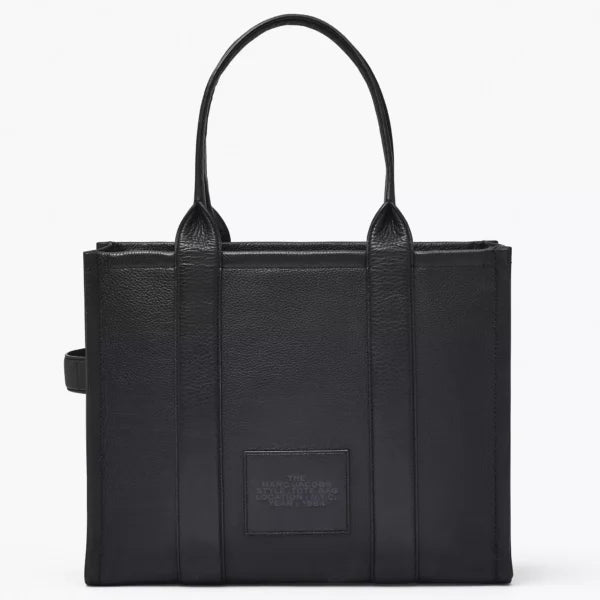 THE Marc Jacobs LEATHER LARGE TOTE BAG Black - Image 3
