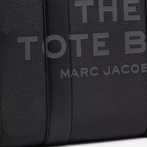 THE Marc Jacobs LEATHER LARGE TOTE BAG Black - Image 5