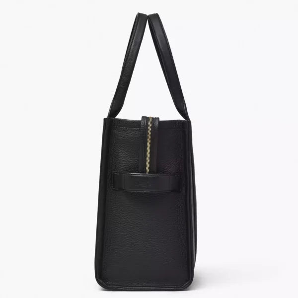 THE Marc Jacobs LEATHER LARGE TOTE BAG Black - Image 6