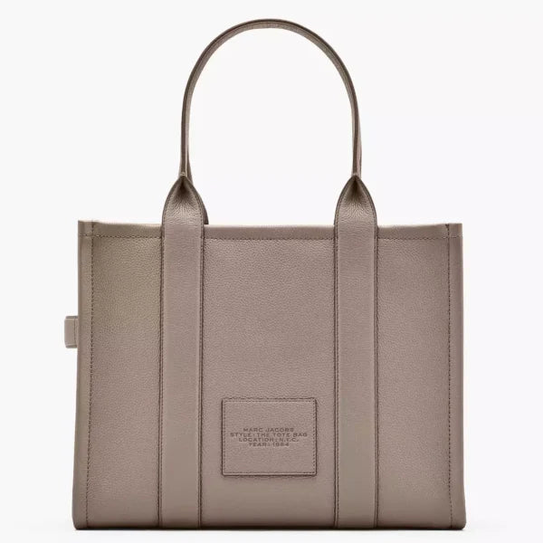 THE Marc Jacobs LEATHER LARGE TOTE BAG Cement - Image 3
