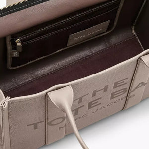 THE Marc Jacobs LEATHER LARGE TOTE BAG Cement - Image 7