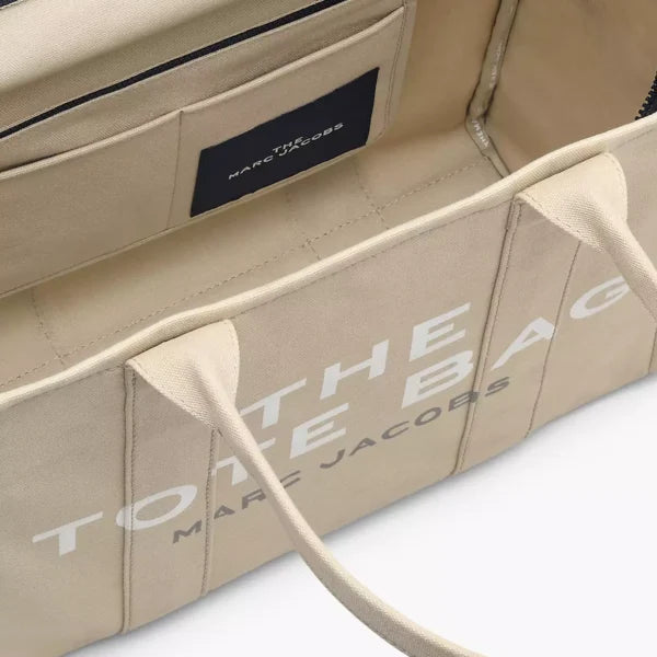 THE Marc Jacobs CANVAS LARGE TOTE BAG Beige - Image 7