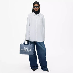 The Marc Jacobs Medium Tote Bag Blue Shadow - Image 2