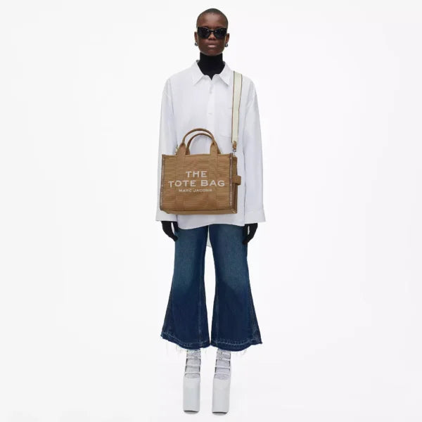 The Marc Jacobs Medium Tote Bag Jacquard Camel - Image 2