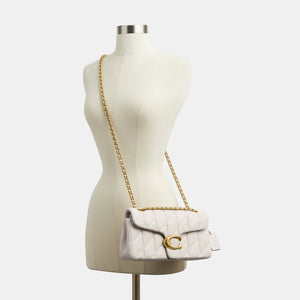 Tabby Shoulder Bag 26 With Quilting Chalk Gold - Image 5
