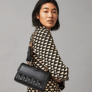 Tory Burch Small Fleming Convertible Shoulder Bag Black - Image 5