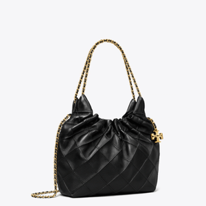 Tory Burch Mini Fleming Soft Hobo Bag Black - Image 2