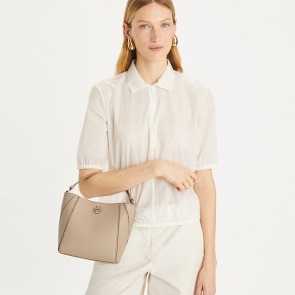 Tory Burch McGraw Small Bucket Bag Fresh Clay - Image 5