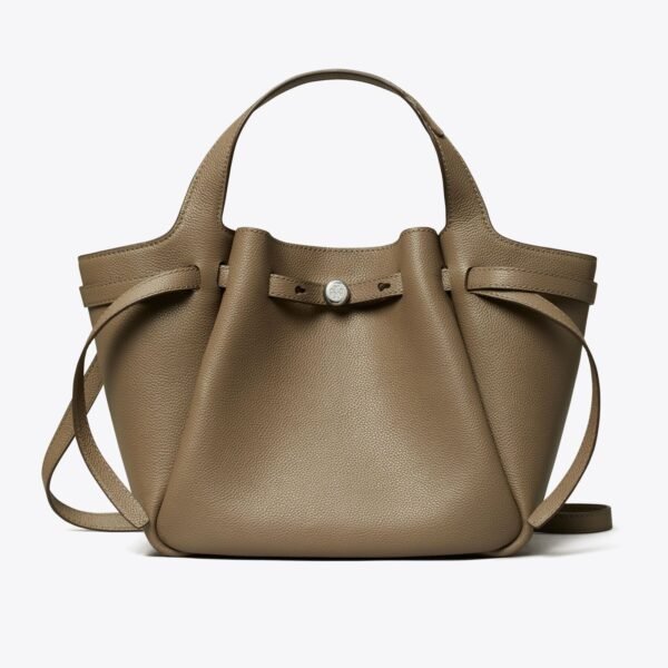 Tory Burch Small Romy Tote Wild Mushroom - Image 5
