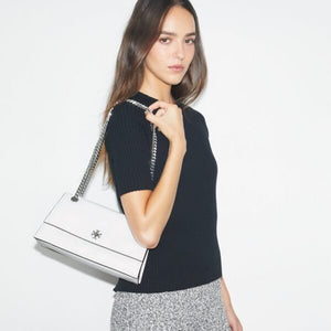 Tory Burch Kira Turnlock Shoulder Bag White - Image 5