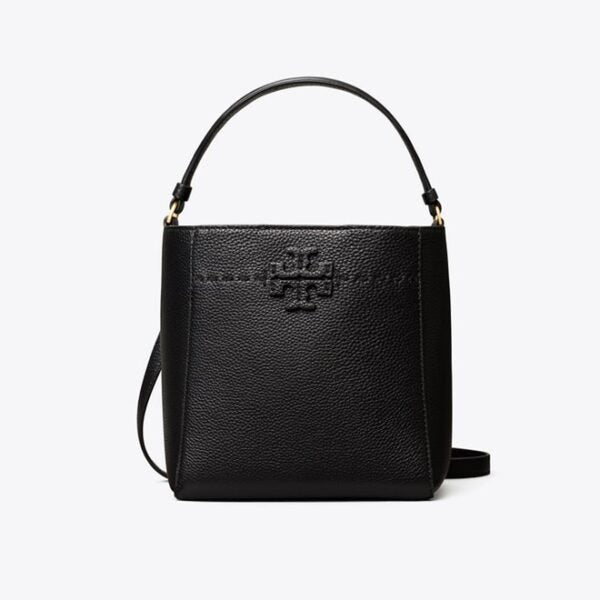 Tory Burch McGraw Small Bucket Bag Black - Image 2