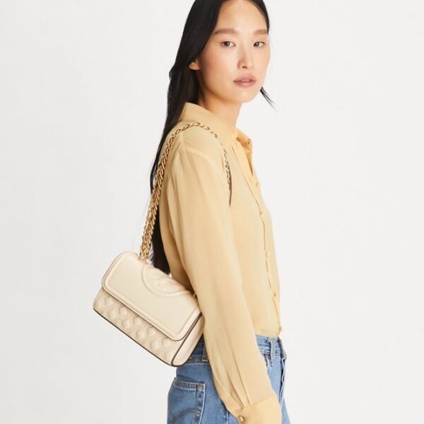 Tory Burch Fleming Small Convertible Shoulder Bag New Cream - Image 5