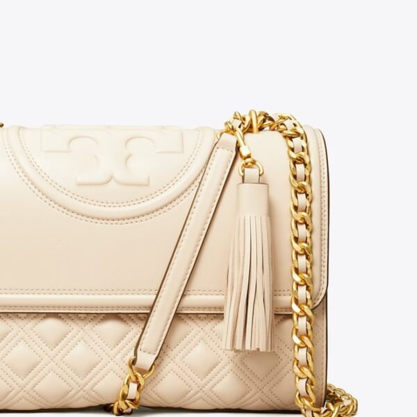 Tory Burch Fleming Convertible Shoulder Bag New Cream - Image 2