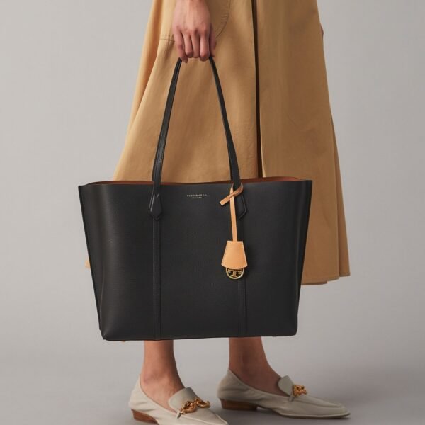 Tory Burch Perry Triple-compartment Tote Bag Black - Image 6