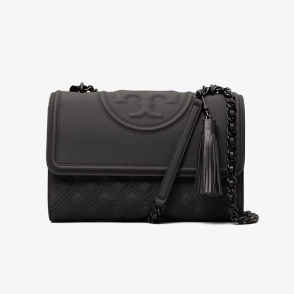 Tory Burch Fleming Small Convertible Shoulder Bag Black Matte - Image 2