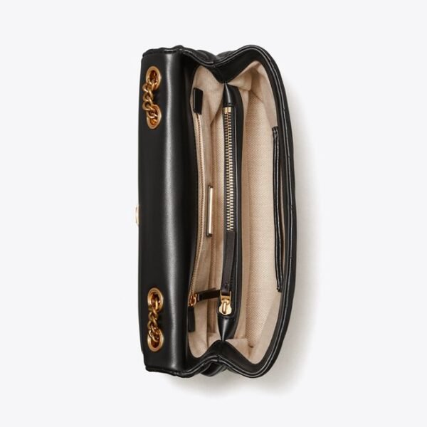 Tory Burch Kira Chevron-Quilted Convertible Shoulder Bag Black - Image 4
