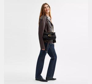 Tabby Shoulder Bag 26 With Pillow Quilting Black - Image 3