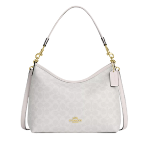 Coach Laurel Shoulder Bag In Signature Canvas White Chalk