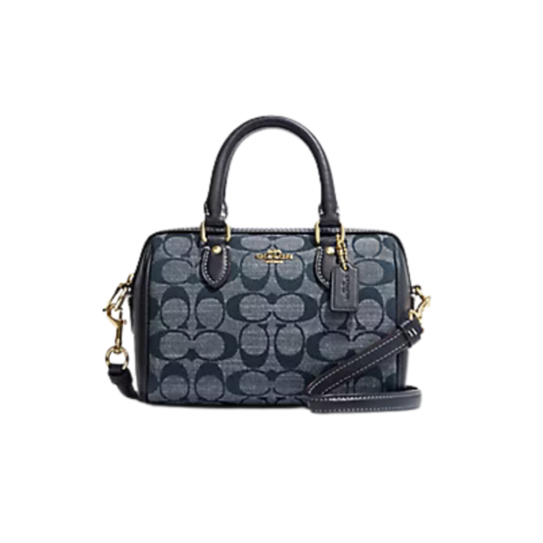 Coach Mini Rowan Crossbody In Signature Canvas chambray navy