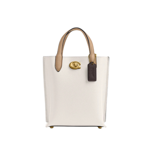 Coach WILLOW TOTE 16 Leather Chalk