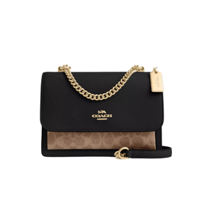 Coach Klare Crossbody Bag In Signature Canvas Tan Black