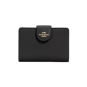 Coach Medium Corner Zip Wallet Gold/Black