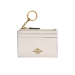 Coach Mini Skinny Id Case crossgrain leather/Gold/Chalk