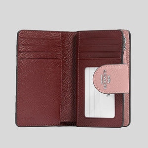 Coach Medium Corner Zip Wallet Silver/Petal Pink - Image 2