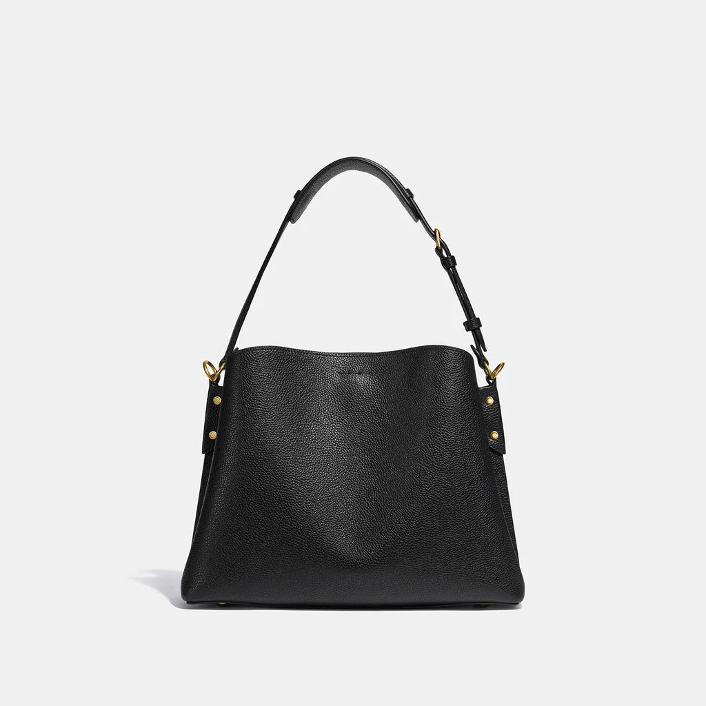 Coach Willow Shoulder Bag Leather Black - Image 3