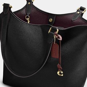 Coach Day Tote Bag Leather Black - Image 7