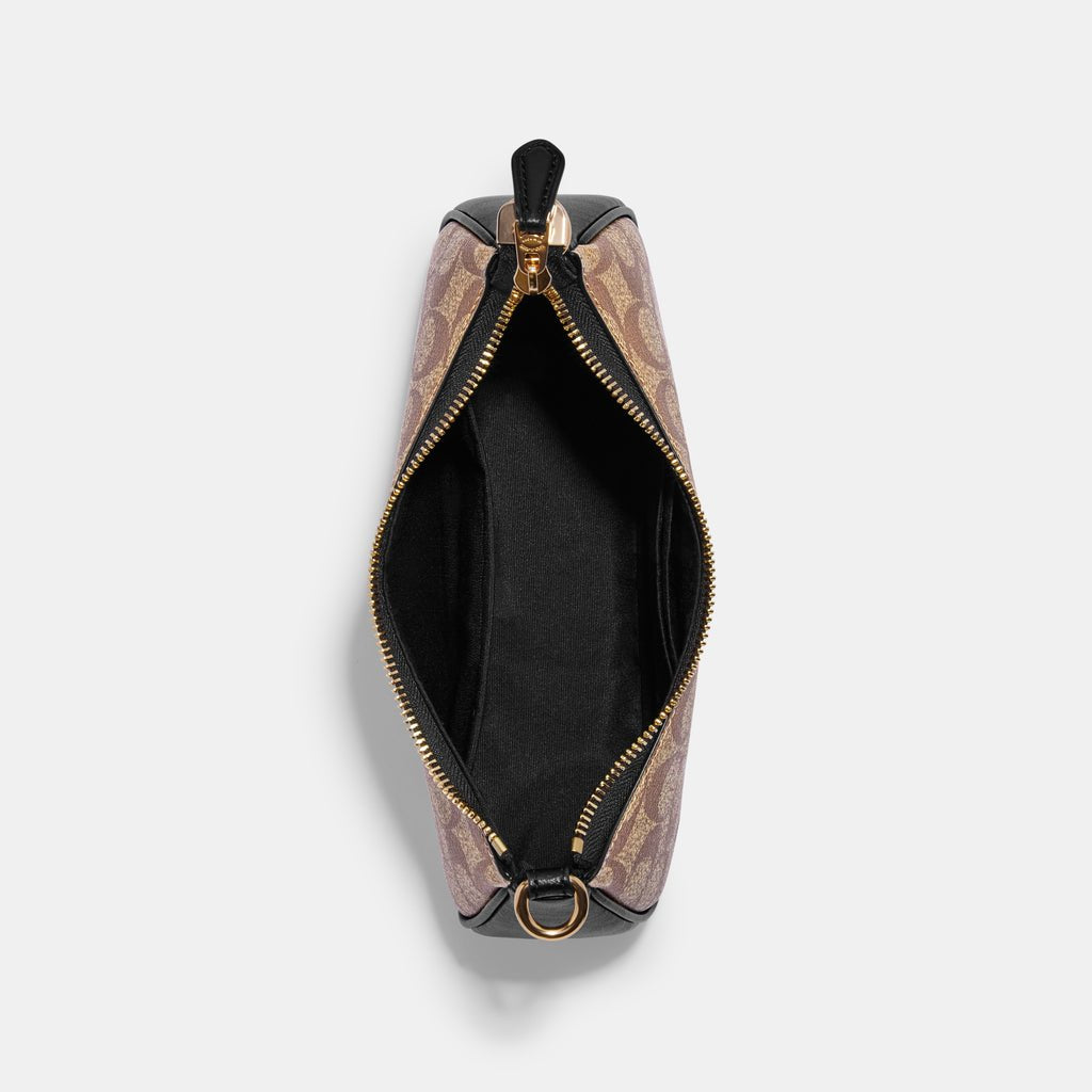 Coach Teri Shoulder Bag In Signature Canvas Khaki Black - Image 3