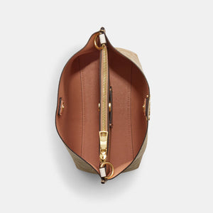 Coach Mollie Bucket Bag 22 In Signature Canvas Light Khaki Chalk - Image 3