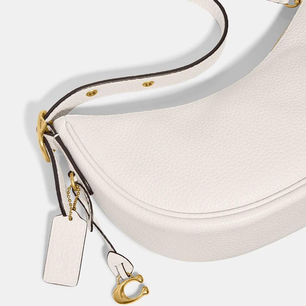Coach Luna Shoulder Bag Leather White - Image 7