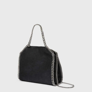 Stella McCartney Falabella Mini Tote Bag Black Silver - Image 3