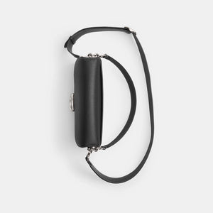 Tabby Shoulder Bag 26 refined pebble leather Black Silver - Image 2