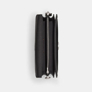 Tabby Shoulder Bag 26 refined pebble leather Black Silver - Image 3