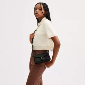 Tabby Shoulder Bag 20 refined pebble leather Black - Image 3