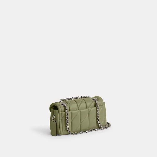 Tabby Shoulder Bag 20 With Quilting leather Green - Image 6