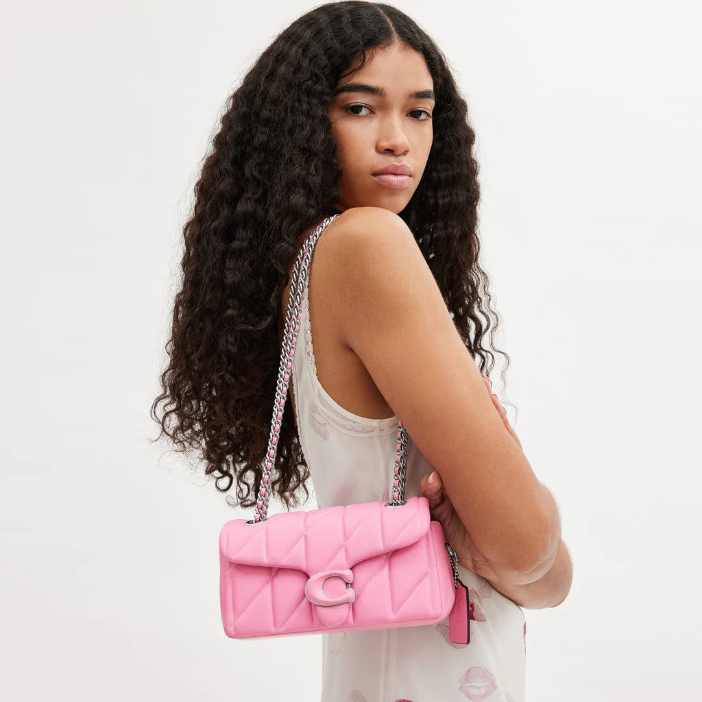 Tabby Shoulder Bag 20 With Quilting leather Pink - Image 6