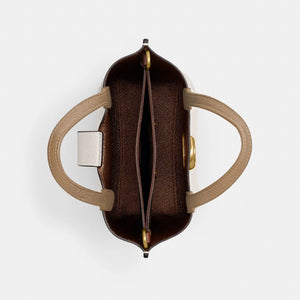 Coach WILLOW TOTE 16 Leather Chalk - Image 3