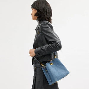 Coach Willow Bucket Bag Denim - Image 3